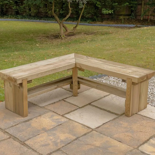 Forest Garden 1.2m Double Corner Sleeper Bench