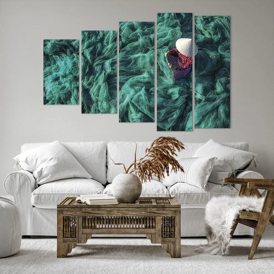 Network Fisherman Vietnam - 5 Piece Wrapped Canvas Graphic Art