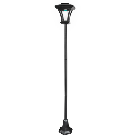 Black 1 -Light 49.4Cm H Solar LED Lamp Post