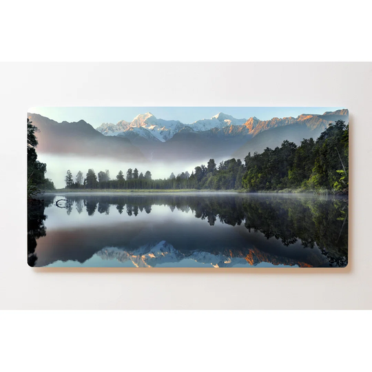 Backlight Motive Wall Picture Mountains Forest Lake Magnetic Cork Board