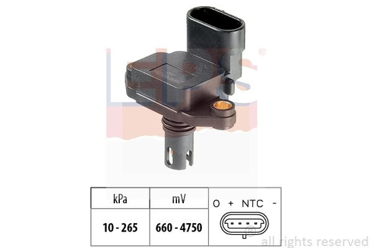 Air Pressure Sensor, height adaptation Made in Italy - OE Equivalent 1.993.089 EPS Facet 1993089
