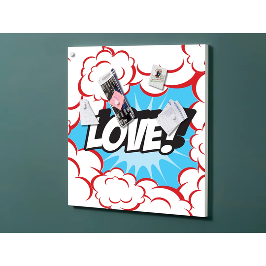 Notiz Motive Popart Magnetic Wall Mounted Cork Board