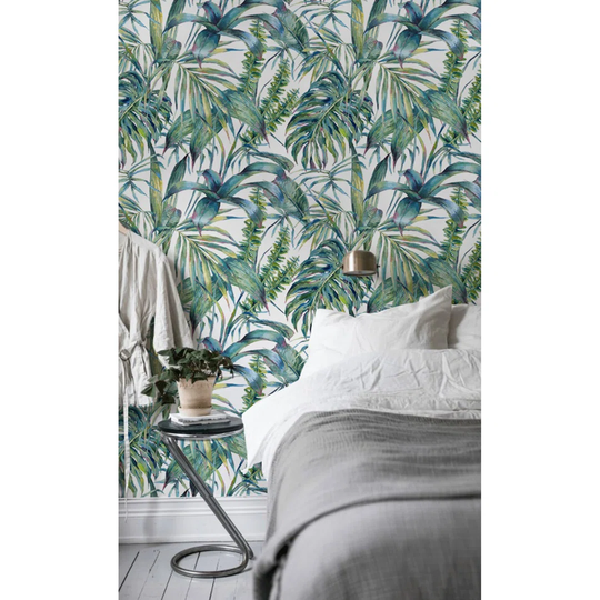 Walllpaper Roll 208X146cm Kitchen Livingroom Bedroom Mural Decoration Wallpaper Material With Print - Fern Hawaii Junglework