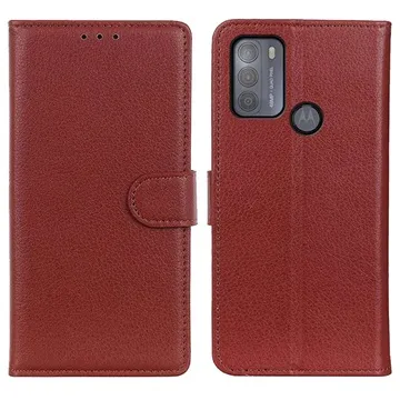 Motorola Moto G50 Wallet Case with Magnetic Closure - Brown