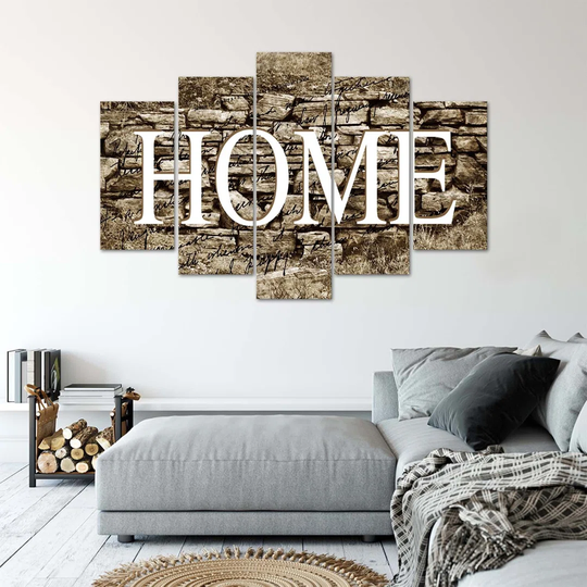 Canvas Print Home Wall Text