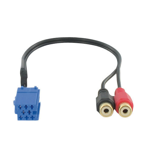 Mini ISO blue 8 pins room C3 -> 2 x RCA 11144104