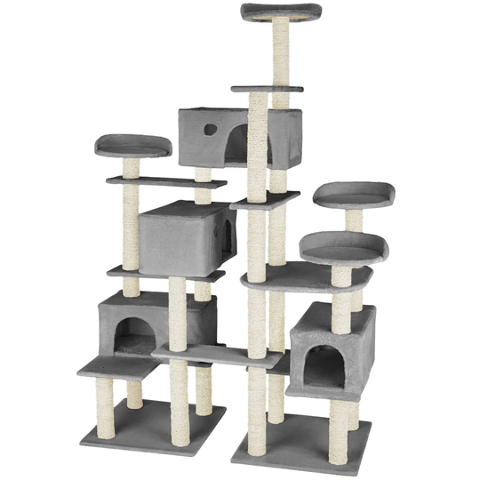 Tectake Cat Tree Scratching Post Entissar - Grey
