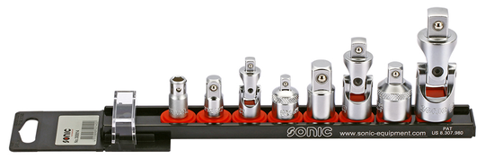 Adapter & cardan joint set 8 pcs. on rail 300814