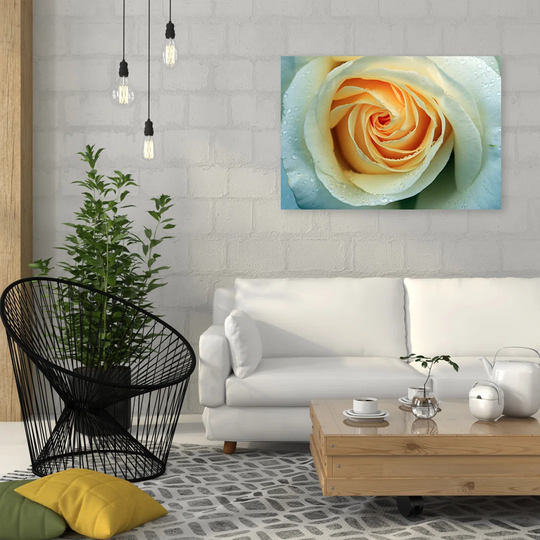 Canvas Print, Beige Flowers
