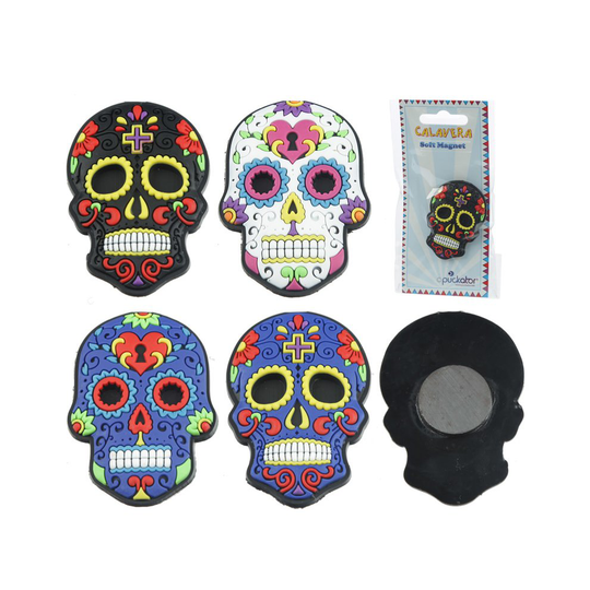Fun Candy Skulls Day of the Dead PVC Magnet