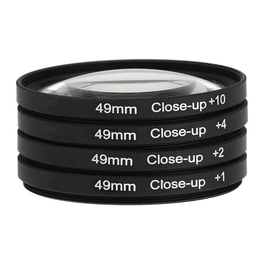(49mm) 49 52 55 58 62 67 72 77mm Close-Up Filters Macro Lens Set(+1,2,4,10) Digital SLR Camera