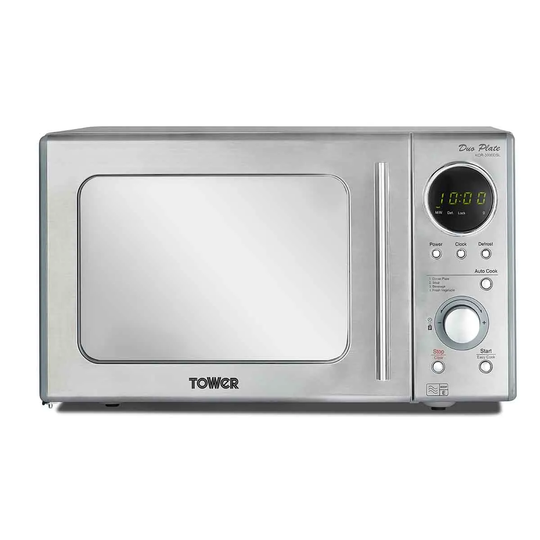 Tower KOR3000DSLT 800W 20L Digital Microwave with Dual Wave - Stainless Steel