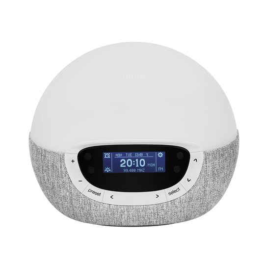 Shine Modern & Contemporary Digital Electric Alarm Tabletop Clock in Grey