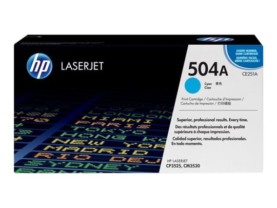 HP 504A Cyan Toner Cartridge - CE251A