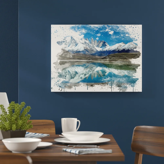 'Landscape Patagonia Argentina Lake and Mountain' Graphic Art Print Poster