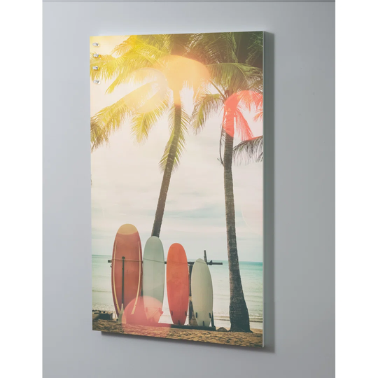 Surfboard Magnetic Wall Mounted Cork Board