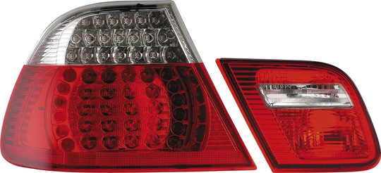 Set LED Tail Lights BMW 3-Series E46 Convertible 1999-2005 - Red / Clear DL BMR43 AutoStyle DL BMR43