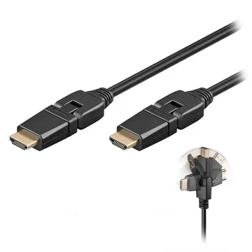 Goobay High Speed HDMI Cable with Ethernet - Rotatable - 3m