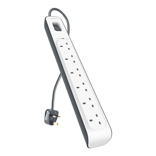 Belkin 6 Way Surge Protection Strip - 2m - BSV603AF2M