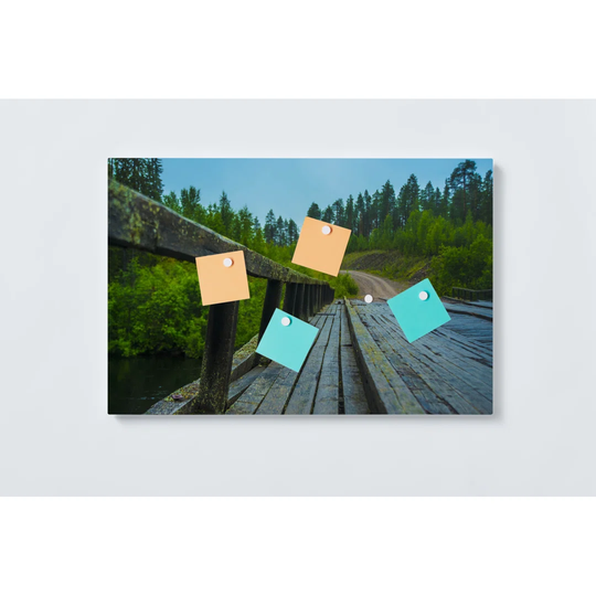 Bridge Magnetic Wall Mounted Cork Board