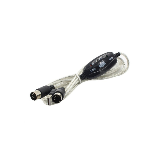 Usb Midi Cable Converter Keyboard To Pc 2M To Music Keyboard Cord Usb In-Out Midi Interface Black Cable Adapter