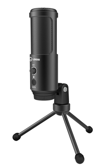 Lorgar Voicer 521 Professional Cardioid USB-C Gaming Microphone Black