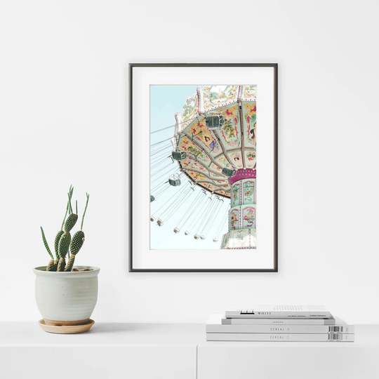 Vintage Carousel - Picture Frame Photograph Print on Paper