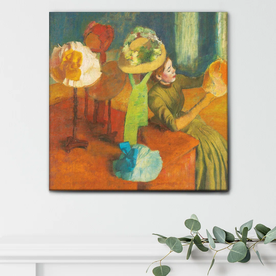 Nel Negozio Di Cappelli by Edgar Degas - Unframed Painting on Canvas