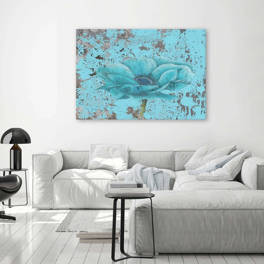 Canvas Print Turquoise Flower