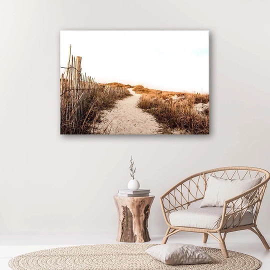 Canvas Print Way Through The Dunes Beach Sea