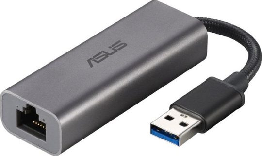 Asus USB-C2500 - USB Type-A 2.5G Base-T Ethernet Adapter w/ Backward Compatibility - 2.5G/1G/100Mbps