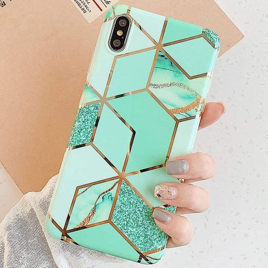 Tybiky iPhone Xs Case, iPhone X Mobile Phone Case Soft Silicone Protective Case Ultra Thin Women's Fashion Chic Bling Bumper Scratch-Resistant