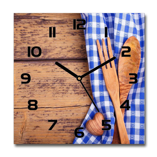 Wooden Cutlery Silent Wall Clock