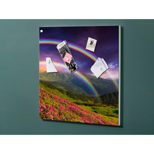 Notiz Motive Rainbow Magnetic Wall Mounted Cork Board