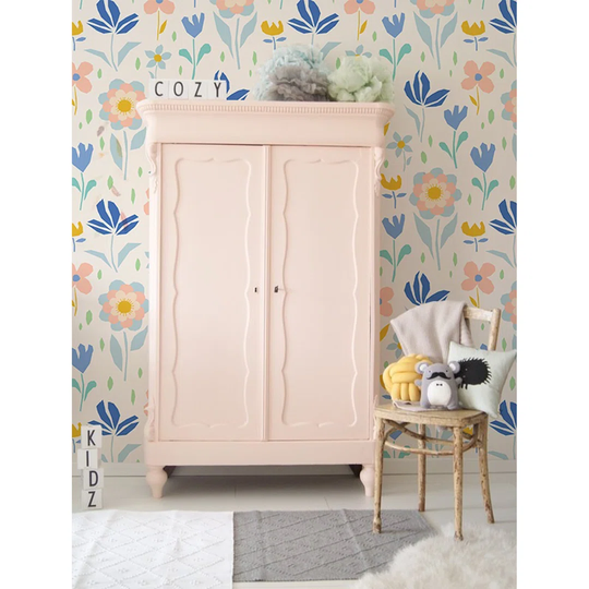 Jeanee Geometric Flowers Wallpaper