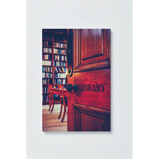Library Motif Magnetic Wall Mounted Cork Board