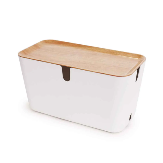 Bosign Hideaway Cable Organiser Extra Extra Large White & Natural