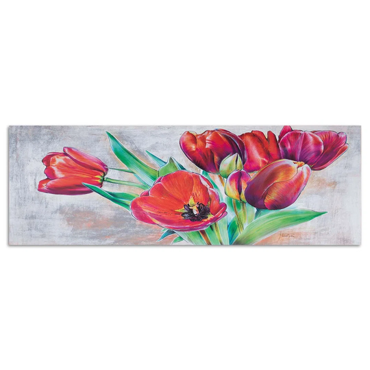 Canvas Print Red Tulip Blossom As Painted