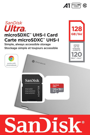 SanDisk Ultra MicroSDXC UHS-I Card for Chromebook - 128GB
