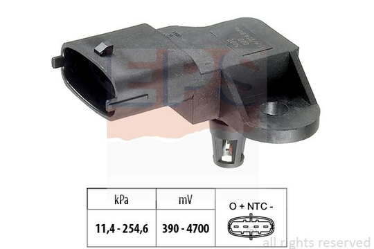 Air Pressure Sensor, height adaptation Made in Italy - OE Equivalent 1.993.092 EPS Facet 1993092