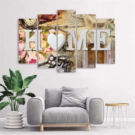Canvas Print Home Heart Shabby Chic