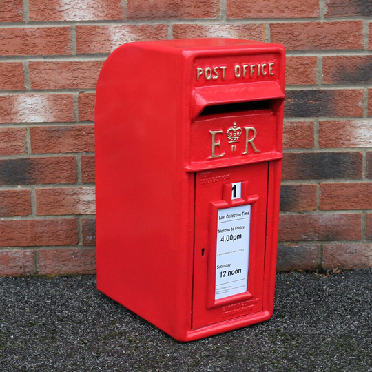 Royal Mail Post Box Cast Iron Pillar ER Office Letter Mail Wall Mount Postal