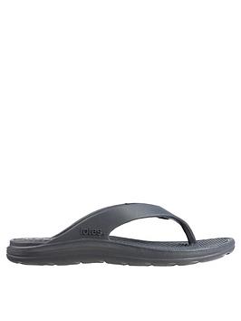 Totes Mens Solbounce Toe Post Sandal - Grey