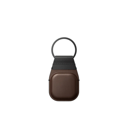 Nomad - Keychain - Airtag Rustic Brown Horween Leather
