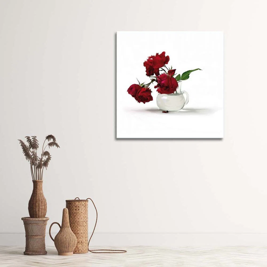 Canvas Print Red Roses In A Vase