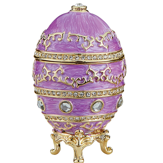 Imperial Baroque Romanov Enameled Egg Sculpture
