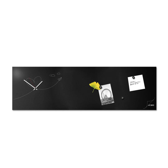 Paperplane Clock Magnetic Wall Mounted Combo Board