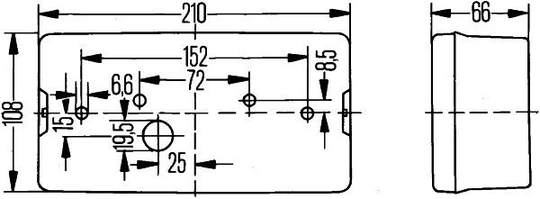 Combination Tail Light 2SD 006 040-031 Hella 2SD 006 040031