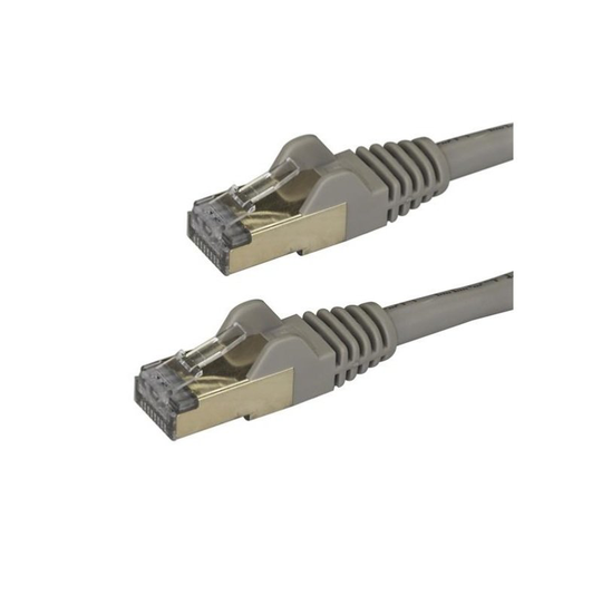 StarTech.com CAT6a Cable - 3 m Gray Ethernet Cord - Snagless - STP CAT6a Patch Cord