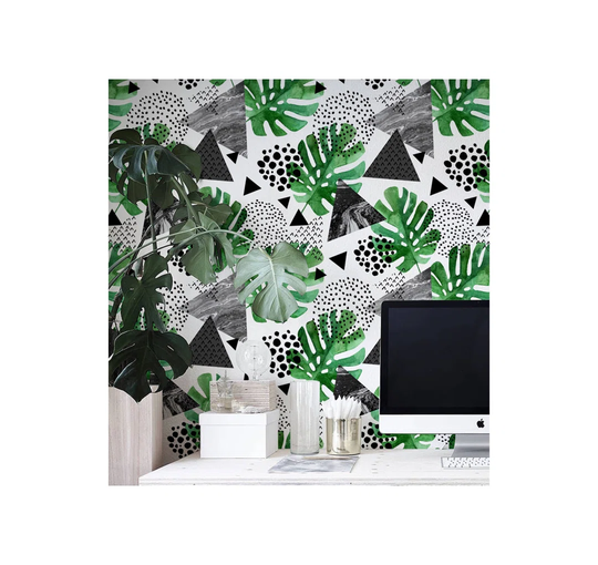 Delfina Abstract Jungle Geometric Wallpaper